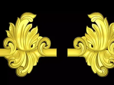 Decorative pattern for doors and walls Free 3D print model