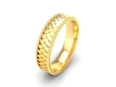 Luxury Pattern Gold Ring for Men   550 3D print model