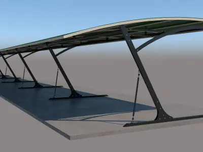 New Design Metal Carport 3D model 3D model