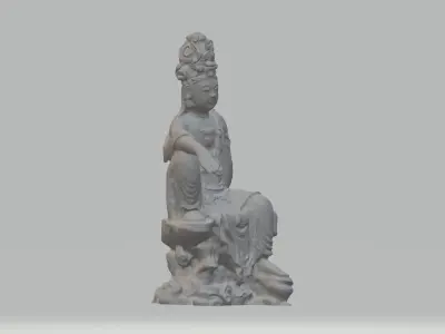 Guanyin Bodhisattva Buddha Statue 3D print model