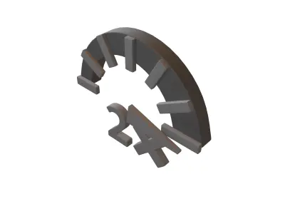 Speed 2 Symbol v1 002 Low-poly 3D model