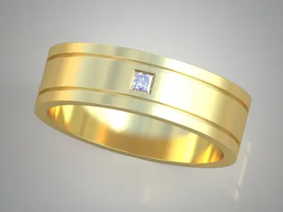 Diamond ring 0278 3D printable model  Free 3D print model