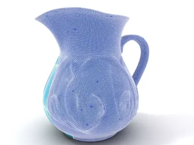 Art Deco Teal Jug model pack Low-poly 3D model