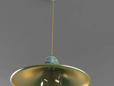 Pendant light Lo brass sku 1139 Free 3D model