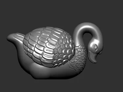 swan cute 3D print model