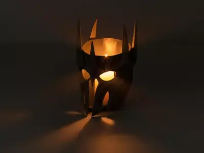 Dark Lords Helmet Sauron candle holder 3D print model