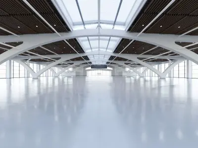 Exhibition Hall Interior 2 Low-poly 3D model