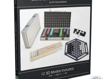 Board Games Collection 3D model