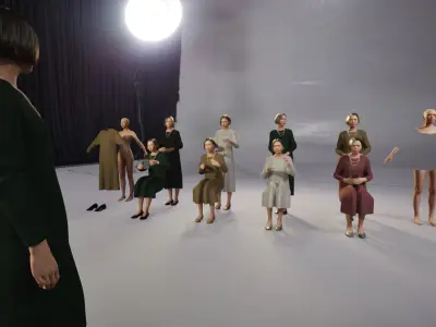 Modular Character - Asian Smart Casual Woman - FT2 Low-poly 3D model