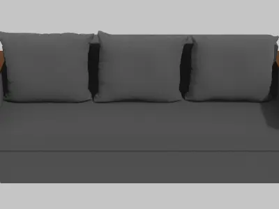 Boston sofa gray 3D model