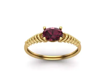 Womens Rings With Stone Ring Ready STL 3DM Models Rings women 3D print model purchase