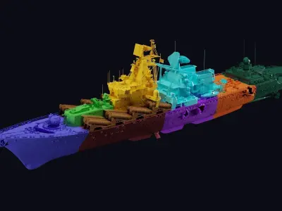 Russian warship 3D print model
