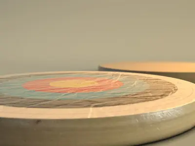 SPORT---ARCHERY---Target archery target and wooden target Free low-poly 3D model