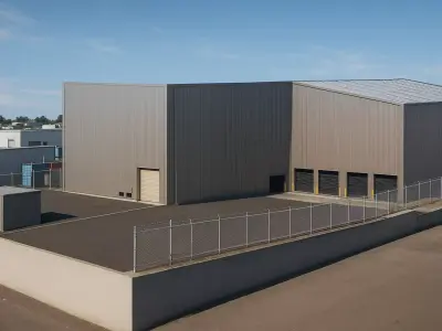 Realistic Industrial Warehouse Complex 3D model