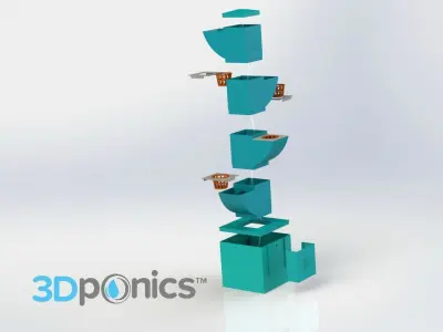 Top Cap - 3Dponics Herb Garden Free 3D print model