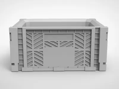 plastic basket pattern vase 3D print model