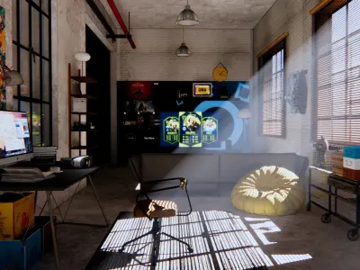 Living room 3D model 11
