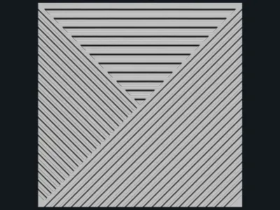 panel for CNC wood carving 3D model