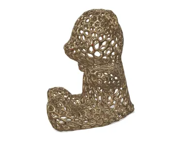 Bear Voronoi Style  3D print model