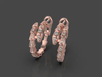 Bvgari serpenti earrings 3D print model