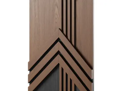 Wooden panel SZEWRON by Wood walls 3D model