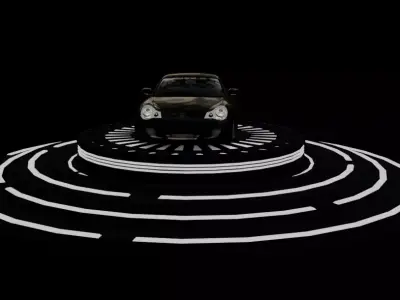 Porsche 911 966 turbo 1989 animated Low-poly 3D model