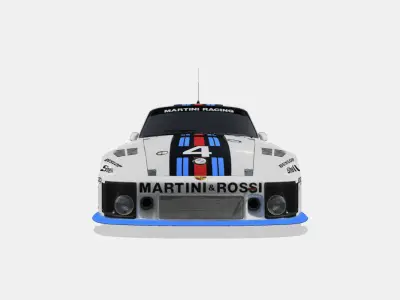 Porsche 935 001 1976 Low-poly 3D model