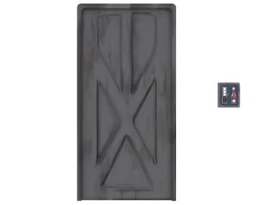 Black Spire Outpost Door 1 1-6 scale Hottoys  Free 3D print model