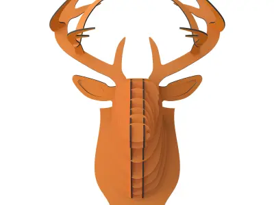 Bucky Cardboard Deer Head 3D model