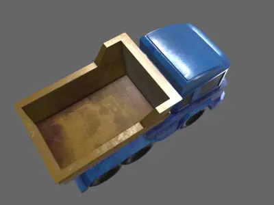 Truck Toy Low-poly 3D model