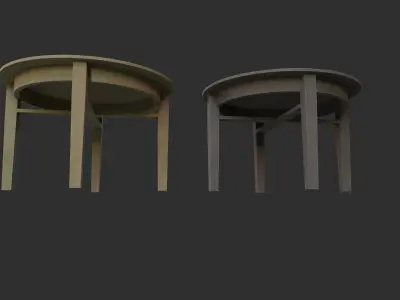 Coffee table Low-poly 3D model 6