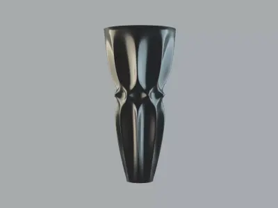 Vase porcelain black 2 3D model