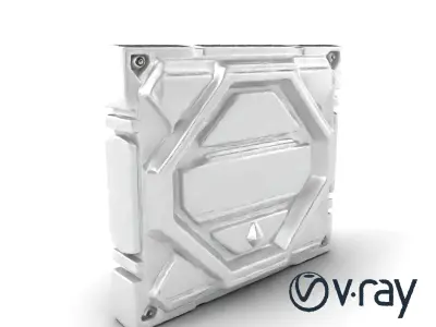 Futuristic Modular Wall Panel Design model pack Low-poly 3D model