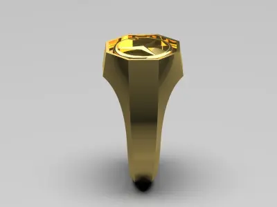 Luxury man ring Mercedes-Benz design model mr0037 3D print model