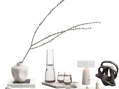 455 decorative set 044 scandi accessories 03 rings and water kit 3D model