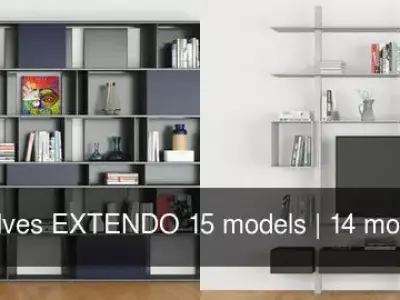 Shelves EXTENDO 15 models 3D Model Collection