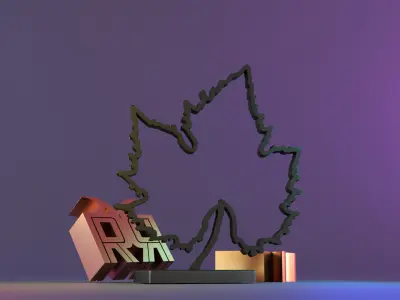 Leafy Flow Desk Decor 3D print model