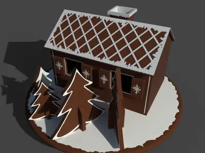 Christmas Gingerbread house 3D model