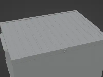 Wicker Box Low-poly 3D model