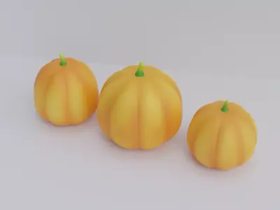 Pumpkins Low-poly 3D model