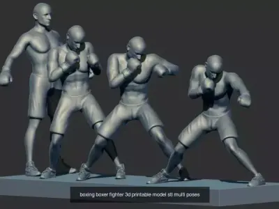 Sport human 3d printable model stl multi poses 3D Model Pack