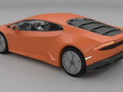 sport car rigged 3D model