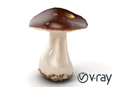 Stylized Glowing Mushroom with Surreal Design model pack Low-poly 3D model