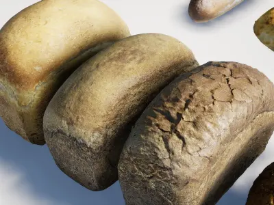 UE Bread Set 01 3D model
