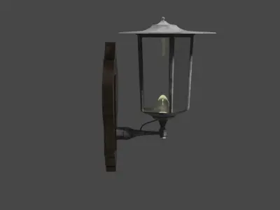 Walllamp outdoor lamp Low-poly 3D model