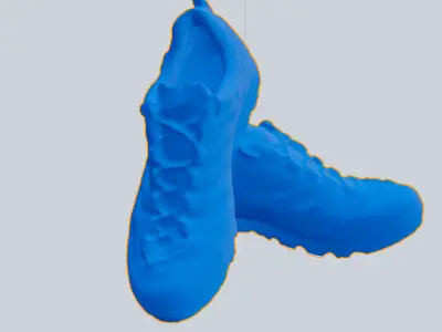 Pair of trekking shoes sneakers outdoor footwear 3D model