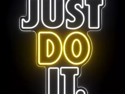 Just Do It Neon Sign 3D model purchase