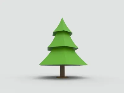 Tree Lowpoly christmas Free low-poly 3D model