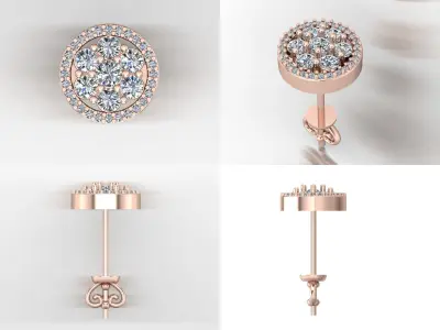 Earrings bi 7 3D print model