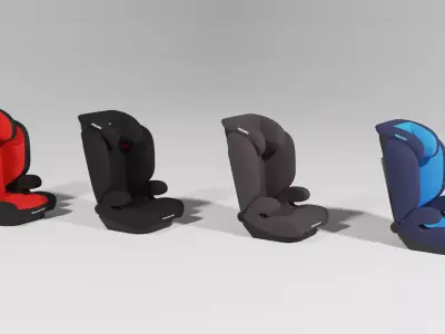 Recaro Monza Evo Seatfix  car seats collection for infant S Low-poly 3D model